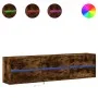 Mueble de TV de pared con LED roble ahumado 180x31x45 cm de , Muebles TV - Ref: Foro24-3307937, Precio: 124,63 €, Descuento: %