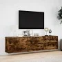 Wand-TV-Möbel mit LED in geräucherter Eiche 180x31x45 cm von , TV-Möbel - Ref: Foro24-3307937, Preis: 124,63 €, Rabatt: %