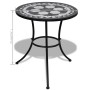 Mesa de bistro terraza mosaico negro y blanco 60 cm de vidaXL, Mesas de jardín - Ref: Foro24-41532, Precio: 94,62 €, Descuent...