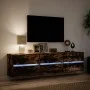 Wand-TV-Möbel mit LED in geräucherter Eiche 180x31x45 cm von , TV-Möbel - Ref: Foro24-3307937, Preis: 124,63 €, Rabatt: %