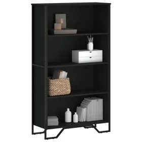 Estantería de madera de ingeniería negra 80x31x137,5 cm de , Librerías y estanterías - Ref: Foro24-848629, Precio: 74,09 €, D...