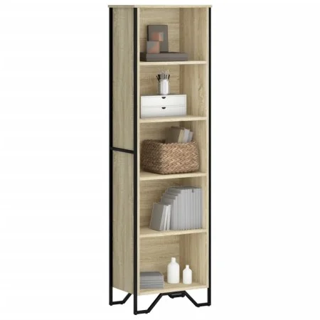 Estantería madera de ingeniería roble Sonoma 50x31x169 cm de , Librerías y estanterías - Ref: Foro24-848615, Precio: 69,30 €,...