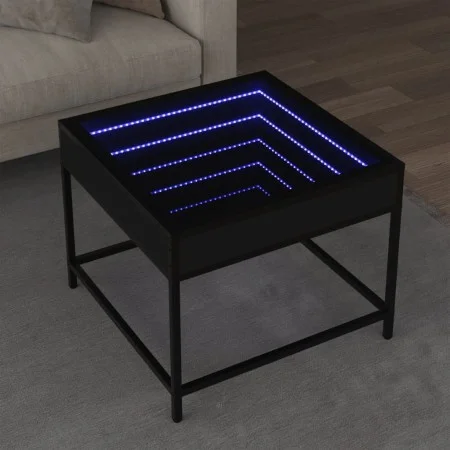 Mesa de centro con Infinity LED negro 50x50x41 cm by , Coffee table - Ref: Foro24-847677, Price: 69,94 €, Discount: %