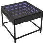 Mesa de centro con Infinity LED negro 50x50x41 cm by , Coffee table - Ref: Foro24-847677, Price: 69,94 €, Discount: %