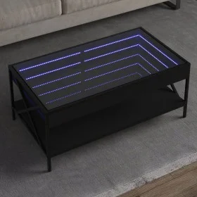 Mesa de centro con Infinity LED negro 90x50x38 cm by , Coffee table - Ref: Foro24-847707, Price: 110,07 €, Discount: %