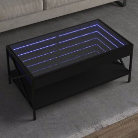 Mitteltisch mit Infinity LED Schwarz 90x50x38 cm von , Couchtisch - Ref: Foro24-847707, Preis: 111,62 €, Rabatt: %