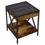 Mesa de centro con Infinity LED roble ahumado 40x40x49 cm by , Coffee table - Ref: Foro24-847694, Price: 64,25 €, Discount: %