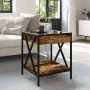 Mesa de centro con Infinity LED roble ahumado 40x40x49 cm by , Coffee table - Ref: Foro24-847694, Price: 64,25 €, Discount: %