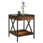 Mesa de centro con Infinity LED roble ahumado 40x40x49 cm by , Coffee table - Ref: Foro24-847694, Price: 64,25 €, Discount: %