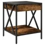 Mesa de centro con Infinity LED roble ahumado 40x40x49 cm by , Coffee table - Ref: Foro24-847694, Price: 64,25 €, Discount: %