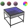 Mesa de centro con Infinity LED gris Sonoma 50x50x41 cm by , Coffee table - Ref: Foro24-847680, Price: 69,31 €, Discount: %