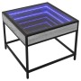 Mesa de centro con Infinity LED gris Sonoma 50x50x41 cm by , Coffee table - Ref: Foro24-847680, Price: 70,18 €, Discount: %