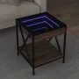 Mesa de centro con Infinity LED marrón roble 40x40x49 cm by , Coffee table - Ref: Foro24-847696, Price: 67,51 €, Discount: %