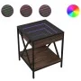 Mesa de centro con Infinity LED marrón roble 40x40x49 cm by , Coffee table - Ref: Foro24-847696, Price: 67,51 €, Discount: %