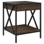Mesa de centro con Infinity LED marrón roble 40x40x49 cm by , Coffee table - Ref: Foro24-847696, Price: 67,51 €, Discount: %
