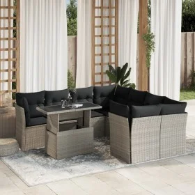Gartenmöbel-Set 9-teilig mit Kissen aus hellem grauem Kunst-Rattan. von , Gartensets - Ref: Foro24-3266432, Preis: 676,83 €, ...
