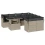 Set muebles jardín 9 pzas y cojines ratán sintético gris claro by , Garden sets - Ref: Foro24-3266432, Price: 676,63 €, Disco...