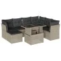 Set de sofás de jardín 8 pzas y cojines ratán sintético gris by , Garden sets - Ref: Foro24-3266762, Price: 592,45 €, Discoun...