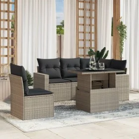 Set de sofás de jardín 6 pzas y cojines ratán sintético gris by , Garden sets - Ref: Foro24-3267282, Price: 470,35 €, Discoun...