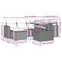 Set de sofás de jardín 7 pzas con cojines ratán PE gris claro von , Gartensets - Ref: Foro24-3267422, Preis: 516,39 €, Rabatt: %