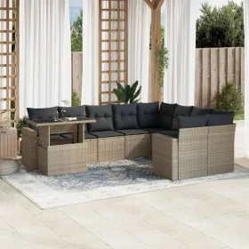 Set sofás jardín 10 pzas con cojines ratán sintético gris claro by , Garden sets - Ref: Foro24-3267512, Price: 735,84 €, Disc...