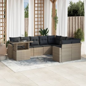 Set sofás jardín 10 pzas con cojines ratán sintético gris claro von , Gartensets - Ref: Foro24-3267512, Preis: 707,21 €, Raba...