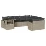Set sofás jardín 10 pzas con cojines ratán sintético gris claro by , Garden sets - Ref: Foro24-3267512, Price: 735,84 €, Disc...