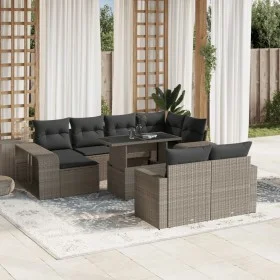 Set de sofás de jardín 11 pzas y cojines ratán sintético gris von , Gartensets - Ref: Foro24-3274585, Preis: 730,15 €, Rabatt: %