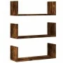 Wandregale 3 Stück aus geräucherter Eichen-Ingenieurholz 58x18x18cm. von , Regale und Regale - Ref: Foro24-853285, Preis: 31,...