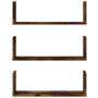 Wandregale 3 Stück aus geräucherter Eichen-Ingenieurholz 58x18x18cm. von , Regale und Regale - Ref: Foro24-853285, Preis: 31,...
