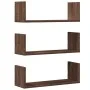 Estantes pared 3 uds madera ingeniería marrón roble 58x18x18cm by , Shelves and shelves - Ref: Foro24-853287, Price: 27,27 €,...