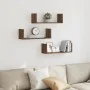 Estantes pared 3 uds madera ingeniería marrón roble 58x18x18cm by , Shelves and shelves - Ref: Foro24-853287, Price: 27,27 €,...