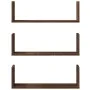 Estantes pared 3 uds madera ingeniería marrón roble 58x18x18cm by , Shelves and shelves - Ref: Foro24-853287, Price: 27,27 €,...