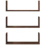 Estantes pared 3 uds madera ingeniería marrón roble 58x18x18cm by , Shelves and shelves - Ref: Foro24-853287, Price: 28,19 €,...