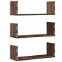Wandregale 3 Stück aus braunem Eichen-Ingenieurholz 58x18x18cm. von , Regale und Regale - Ref: Foro24-853287, Preis: 28,19 €,...