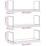 Estantes pared 3 uds madera ingeniería marrón roble 58x18x18cm by , Shelves and shelves - Ref: Foro24-853287, Price: 27,27 €,...