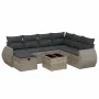 Set de sofás de jardín 8 pzas y cojines ratán sintético gris de , Conjuntos de jardín - Ref: Foro24-3264158, Precio: 549,44 €...