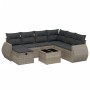 Set de sofás de jardín 8 pzas y cojines ratán sintético gris de , Conjuntos de jardín - Ref: Foro24-3264158, Precio: 558,90 €...