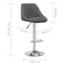 Dunkelgraues Samt-Küchenhocker von , Küchenhocker - Ref: Foro24-335295, Preis: 76,99 €, Rabatt: %