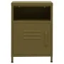 Mesita de noche acero verde oliva 35x35x51 cm de , Mesitas de noche - Ref: Foro24-336216, Precio: 75,70 €, Descuento: %