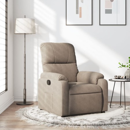 Taupe-grauer Mikrofaserstoff-Sessel mit Liegefunktion. von , Sessel - Ref: Foro24-373449, Preis: 253,66 €, Rabatt: %