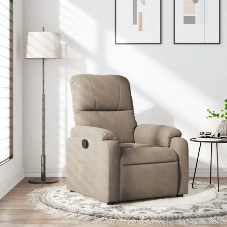 Taupe-grauer Mikrofaserstoff-Sessel mit Liegefunktion. von , Sessel - Ref: Foro24-373449, Preis: 251,55 €, Rabatt: %