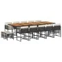 Set comedor de jardín con cojines 15 pzas ratán sintético negro de , Conjuntos de jardín - Ref: Foro24-3211539, Precio: 910,2...