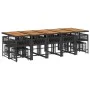 Set comedor de jardín con cojines 15 pzas ratán sintético negro de , Conjuntos de jardín - Ref: Foro24-3211539, Precio: 910,2...