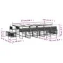 Garden dining set with 15-piece black synthetic rattan cushions by , Garden sets - Ref: Foro24-3211539, Price: 910,27 €, Disc...