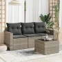 Garden sofa set 4 pieces with gray synthetic rattan cushions by , Modular outdoor sofas - Ref: Foro24-3251009, Price: 280,87 ...