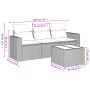 Garden sofa set 4 pieces with gray synthetic rattan cushions by , Modular outdoor sofas - Ref: Foro24-3251009, Price: 276,22 ...