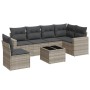Set de sofás de jardín 7 pzas con cojines ratán PE gris claro de , Conjuntos de jardín - Ref: Foro24-3219032, Precio: 463,48 €