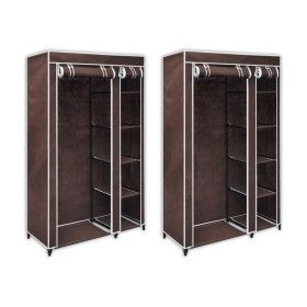 Brown fabric wardrobes 2 units by vidaXL, Wardrobes - Ref: Foro24-60722, Price: 76,98 €, Discount: %