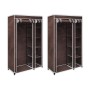 Braune Stoffschränke, 2 Einheiten von vidaXL, Kleiderschränke - Ref: Foro24-60722, Preis: 76,98 €, Rabatt: %